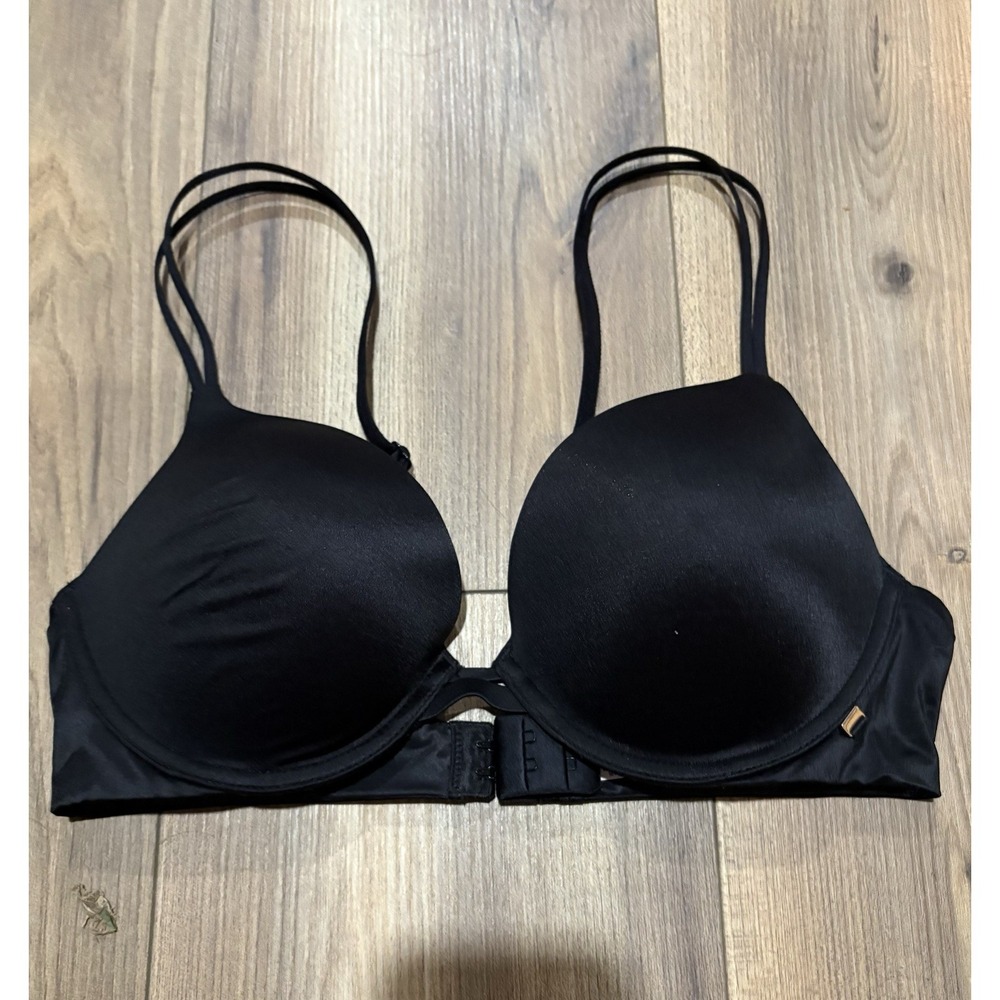Victoria's Secret Sz 32C Black Padded Push Up Bra‎ Black
